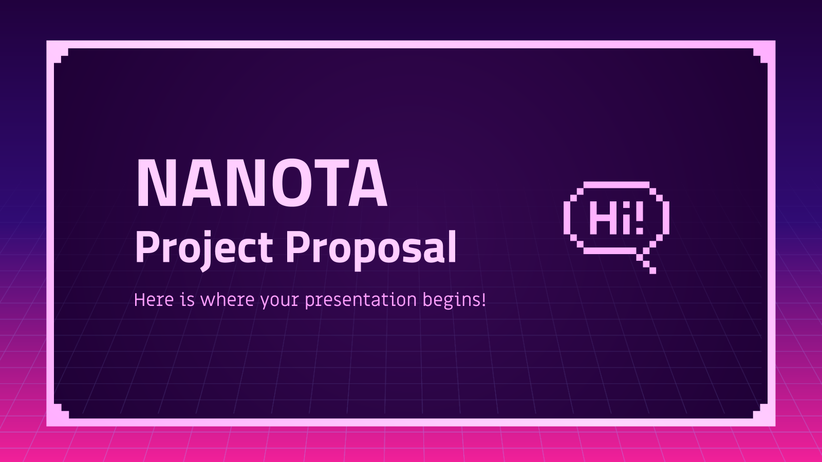 Nanota项目建议书PowerPoint模板